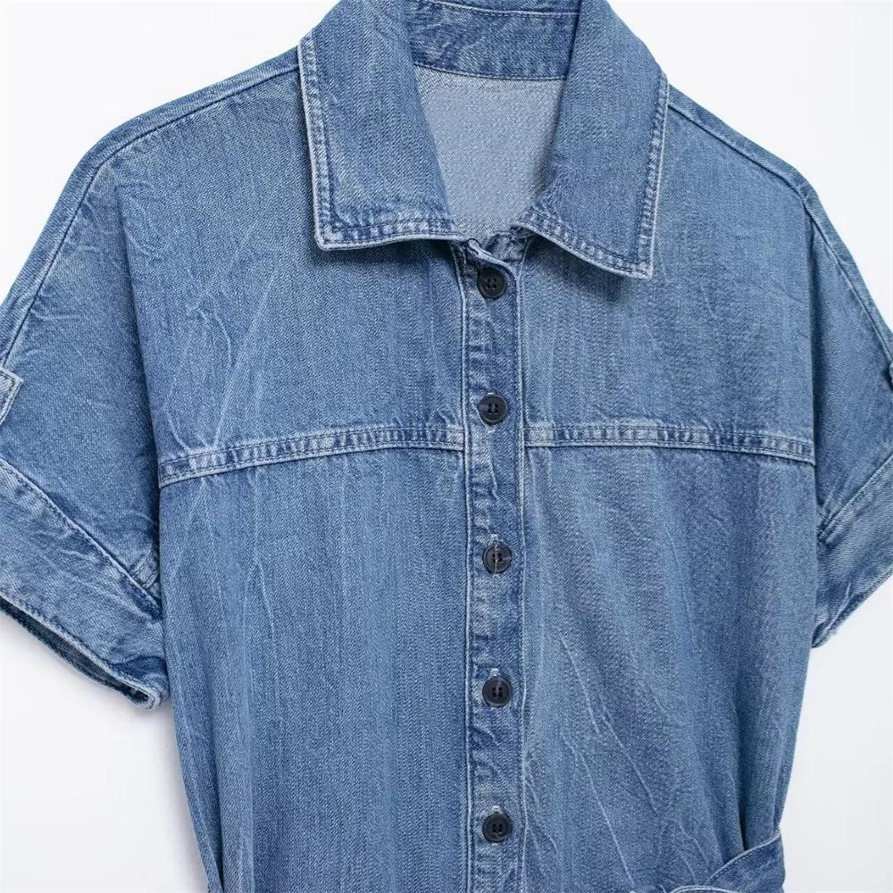 Snygga Byxor Dam Smal Passform Högkvalitativ Denim 3