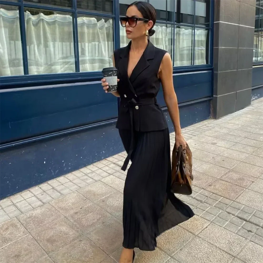 Dam Slim Fit Topp Veckad V-ringning Polyester för Fest och Vardag 3