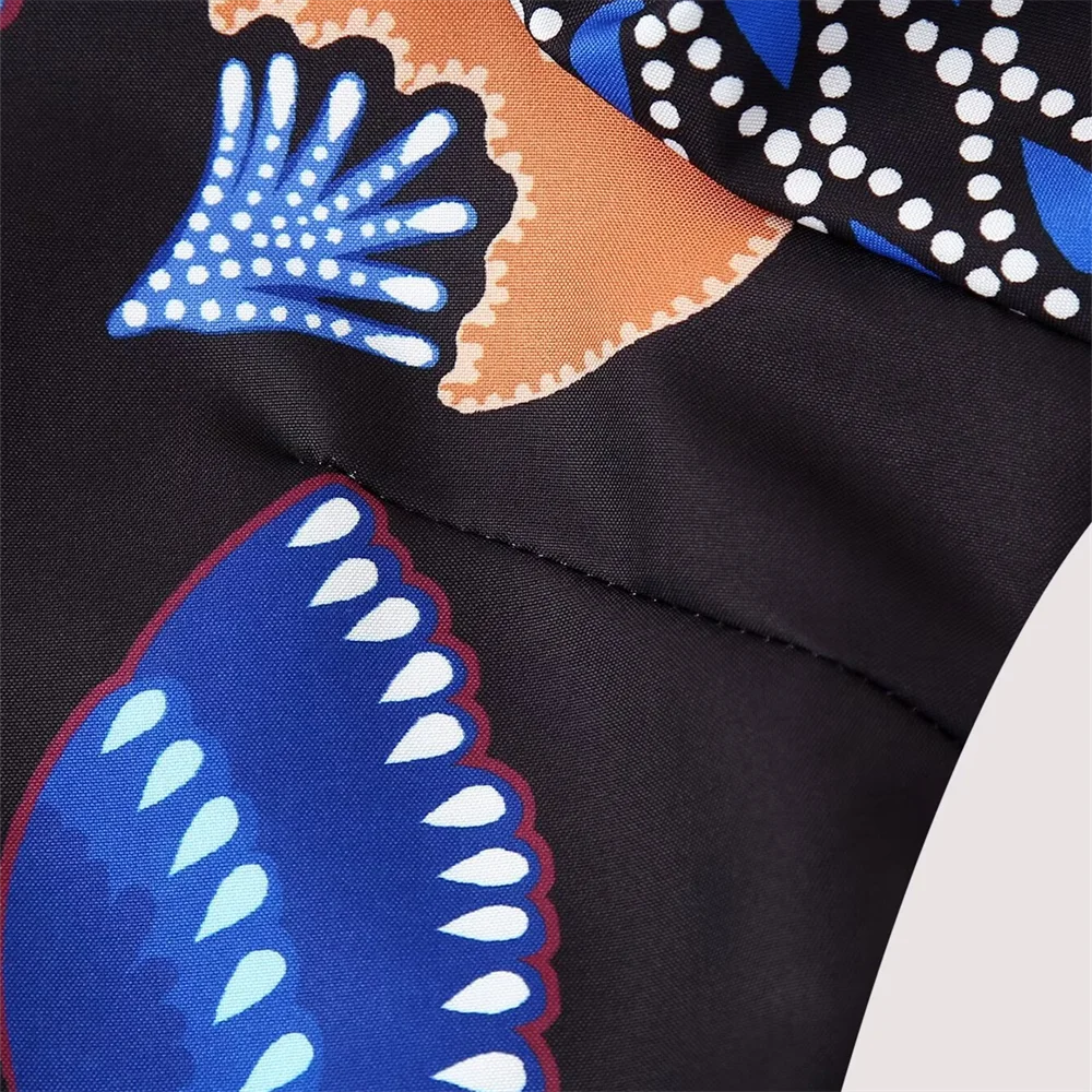 Dam Topp Långa Ärmar Cirkulär Halsringning Tryckt Bomull-4