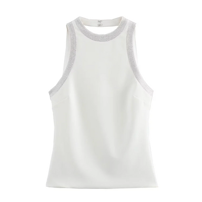 Slim Fit Topp Dam i Elastisk Bomull – Trendig Festtopp för Sommarens Fester och Vardagsbruk 8