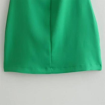 Damklänning Ärmlös Cirkulär Halsringning Polyester för Sommarens Fina Tillfällen-4