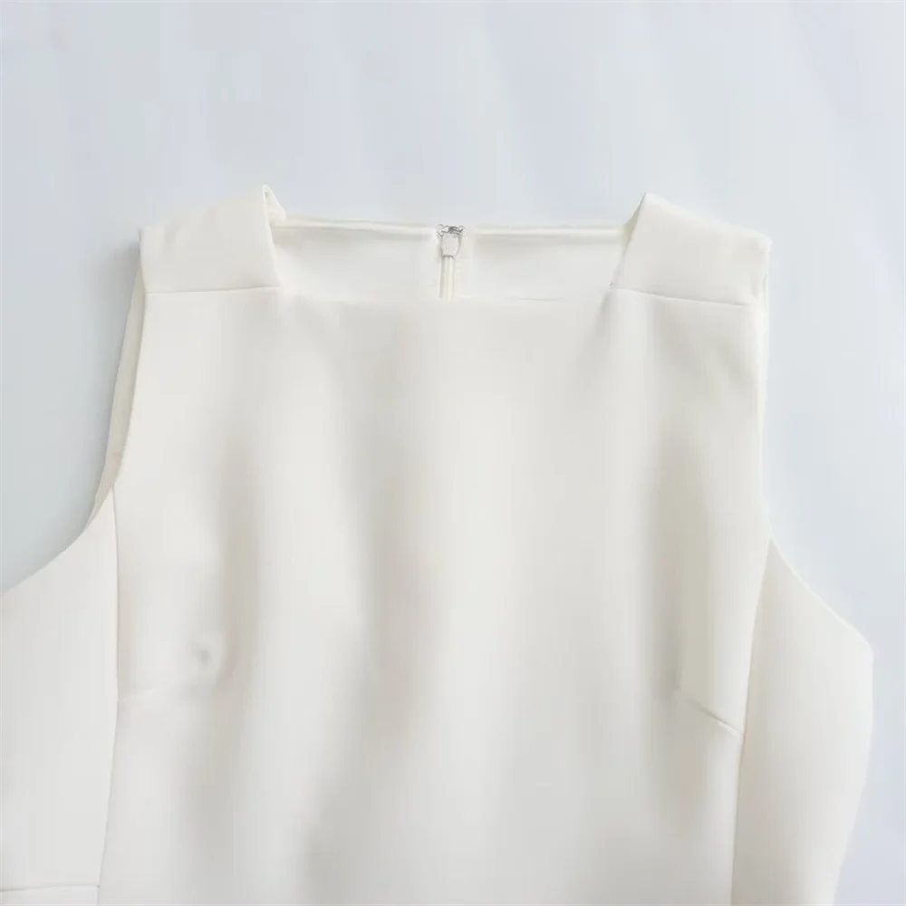 Dam Ärmless Topp Slim Fit 100% Bomull 3