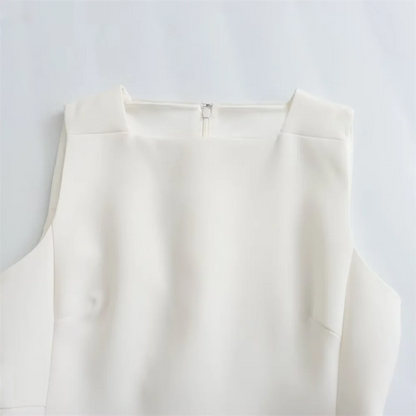 Dam Ärmless Topp Slim Fit 100% Bomull 3