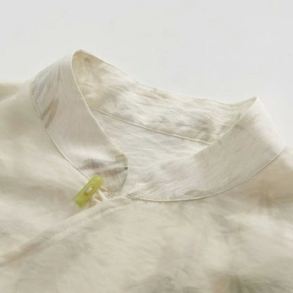 Tvådelat Set Dam Sommartryck Polyester Topp och Byxor 6