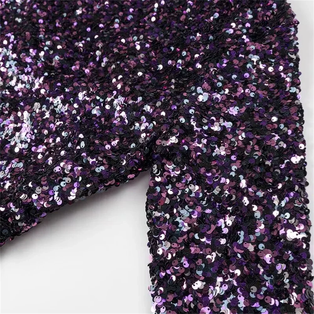 Fina Dam Klänningar Öppen Rygg med Paljetter Polyester för Sommarens Festligheter-6