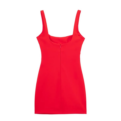 Dam Klänning Slim Fit Öppen Rygg Polyester-3