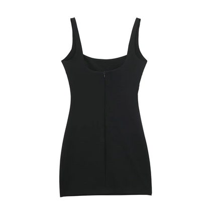 Dam Klänning Slim Fit Öppen Rygg Polyester-4
