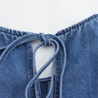 Fina Dam Klänningar Löst Snitt 100% Bomull-6