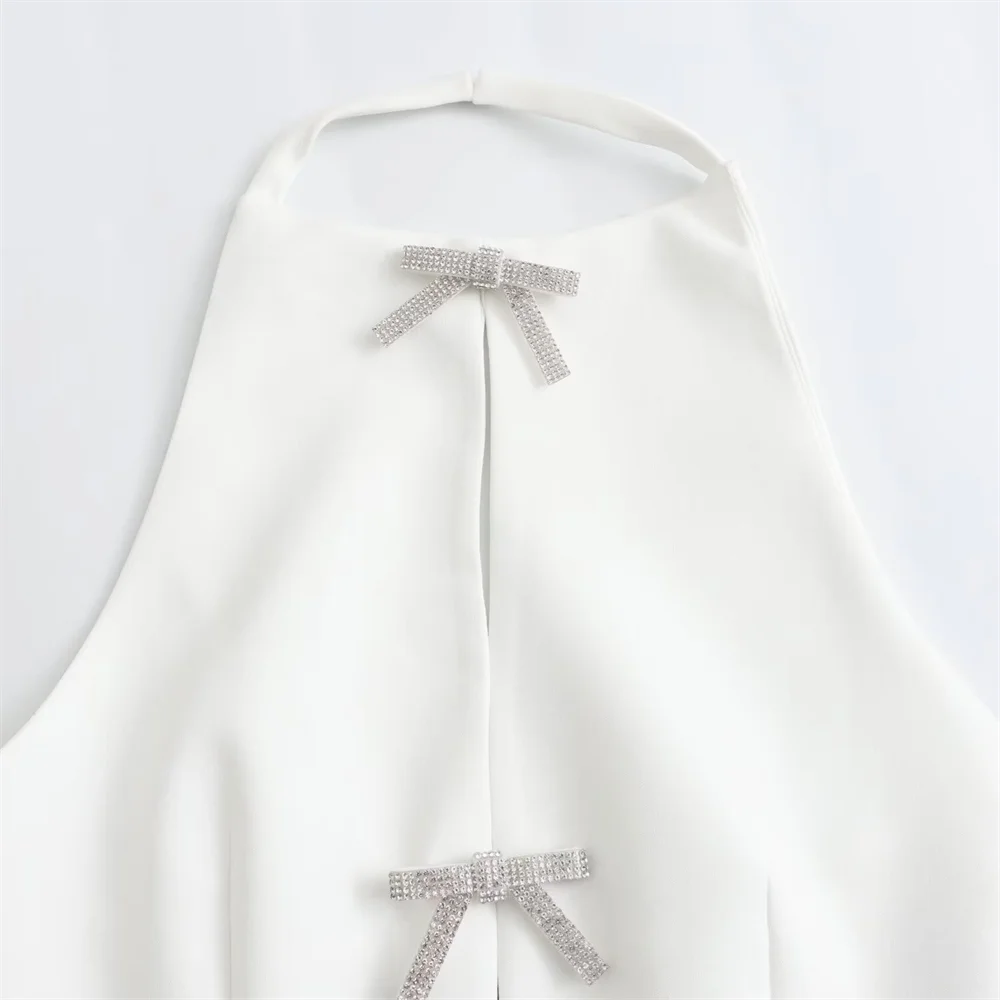 Paljett Topp Dam med Snäv Passform och Loopdetalj – Festtopp för Elegant Utstrålning 4