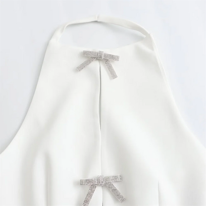 Paljett Topp Dam med Snäv Passform och Loopdetalj – Festtopp för Elegant Utstrålning 4