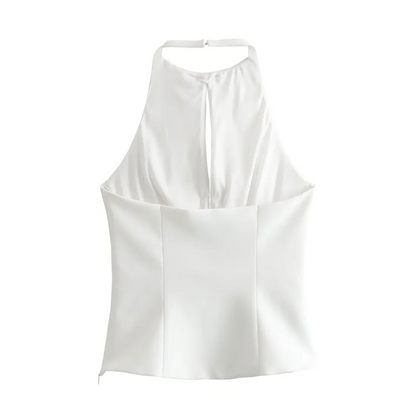 Paljett Topp Dam med Snäv Passform och Loopdetalj – Festtopp för Elegant Utstrålning 3