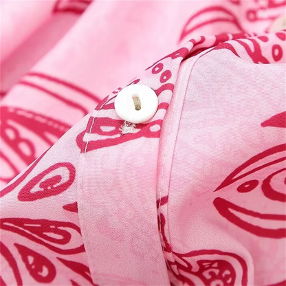 Dam Casual Topp Ståkrage Tryckt Polyester-4