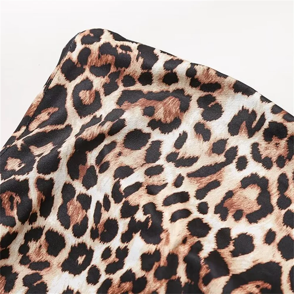 Dam Jumpsuit Avslappnad Leopardmönster 100% Polyester 6