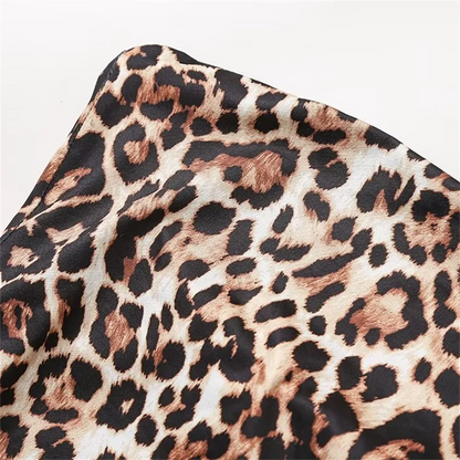 Dam Jumpsuit Avslappnad Leopardmönster 100% Polyester 6