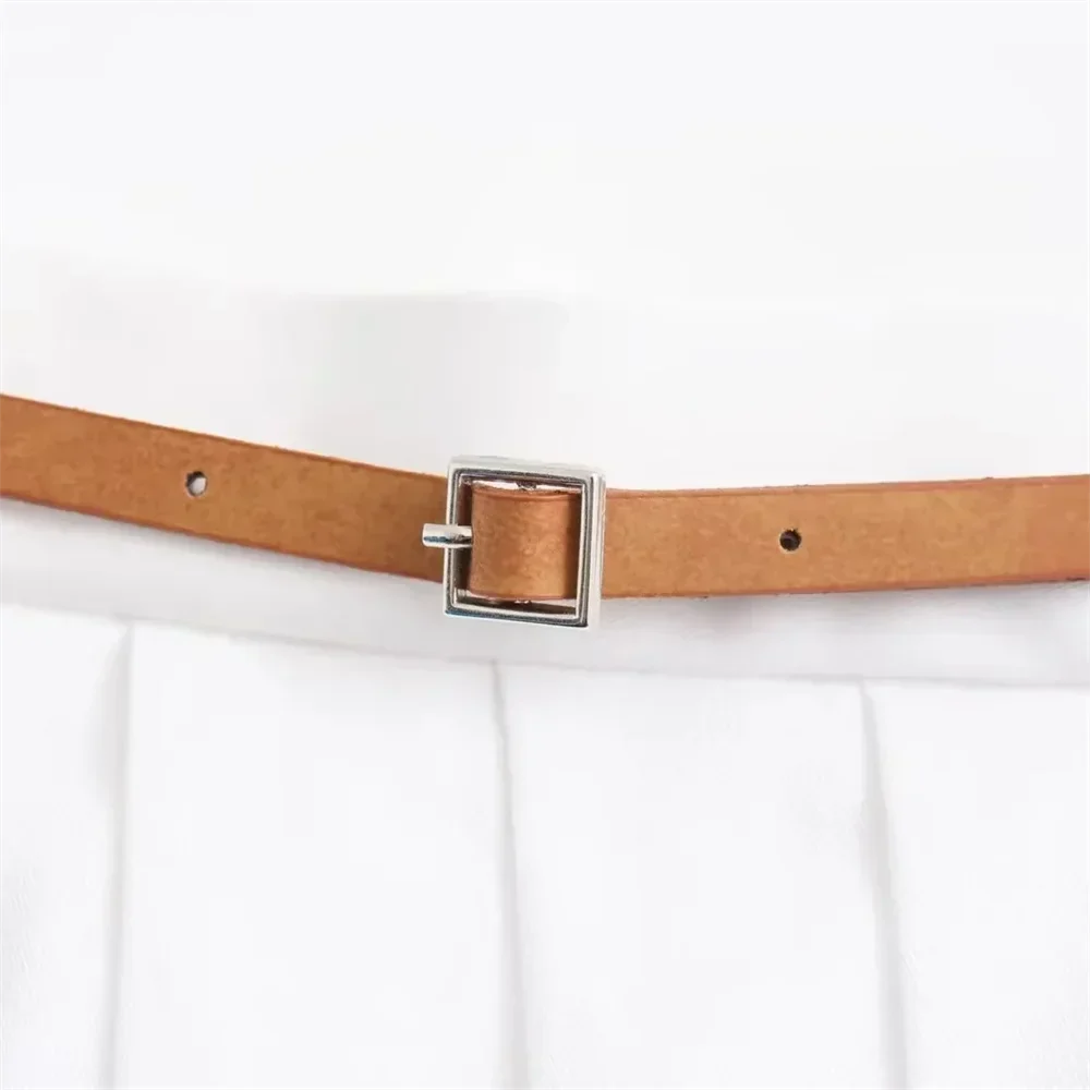 Dam Tank Top med Bältesdetalj Rynkekjol i Bomull-5