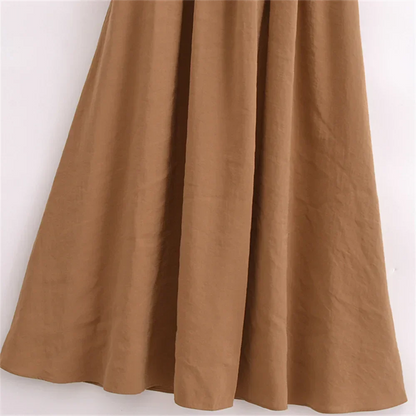 Dam Klänning Öppen Rygg Snäv Polyester-5