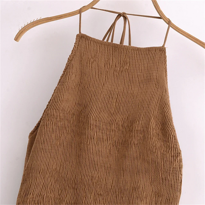 Dam Klänning Öppen Rygg Snäv Polyester-4