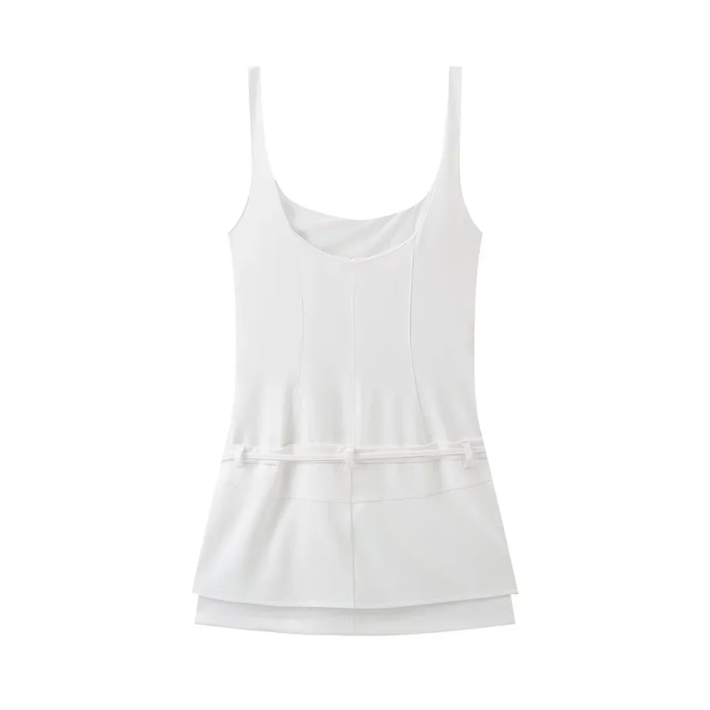 Kort Klänning Dam Elegant Polyester För Sommarfest-3