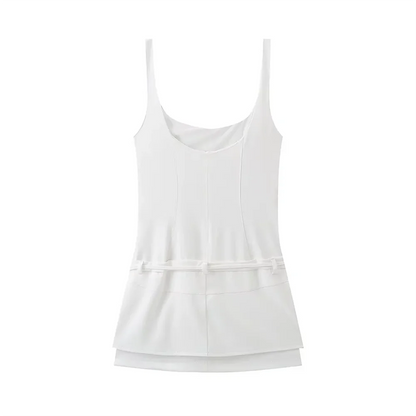 Kort Klänning Dam Elegant Polyester För Sommarfest-3