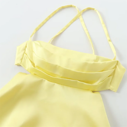 Dam Klänning Öppen Rygg Satin Smal Passform Elegant 4