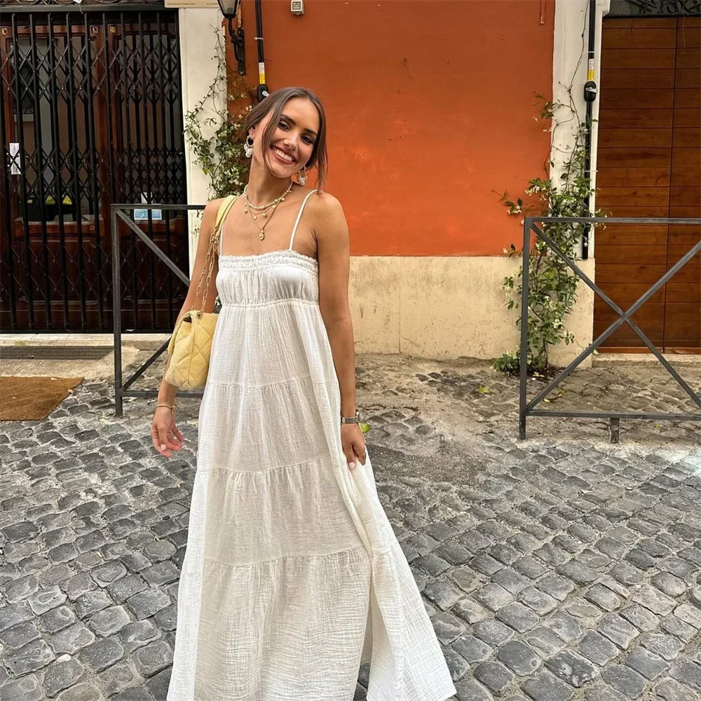 Kvinnors MIDI Klänning Modern Polyester-2