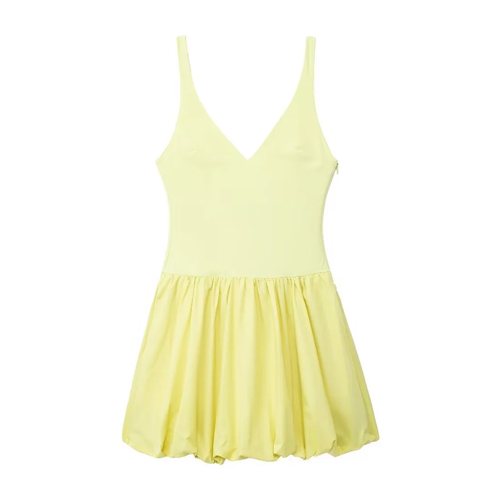 Dam Kort Klänning Sommar Polyester Normal Passform-5