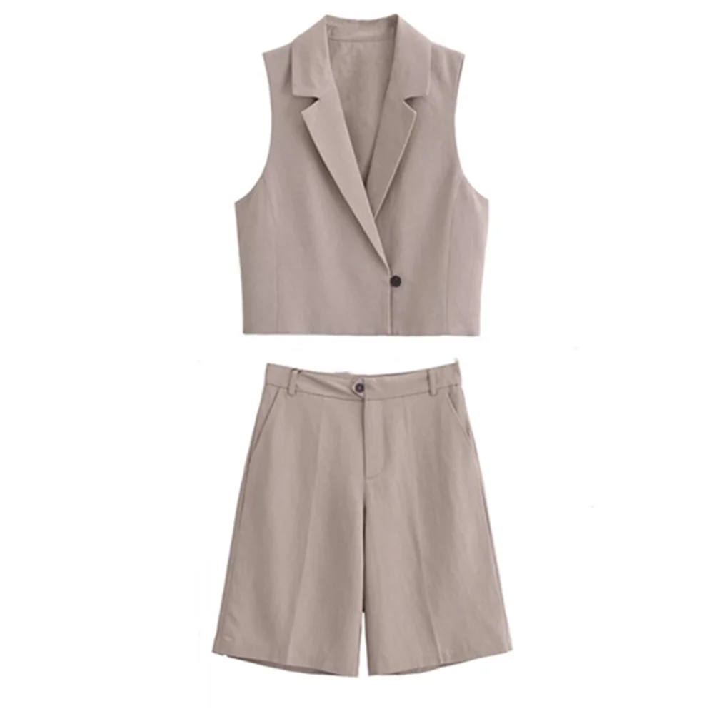 Dam Set med Väst och Byxor Polyester Normal Passform-1