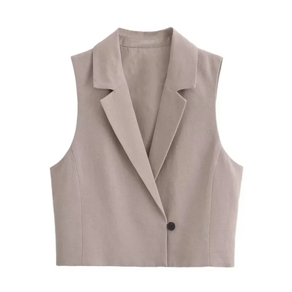 Dam Set med Väst och Byxor Polyester Normal Passform-4