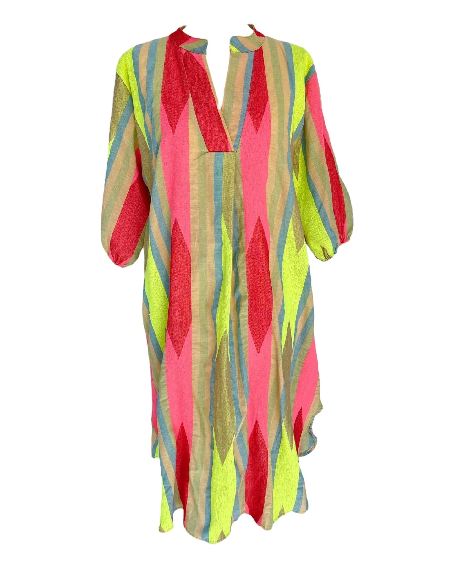 Fina Dam Klänningar Halvlång Ärmar 100% Bomull Elegant Design-2