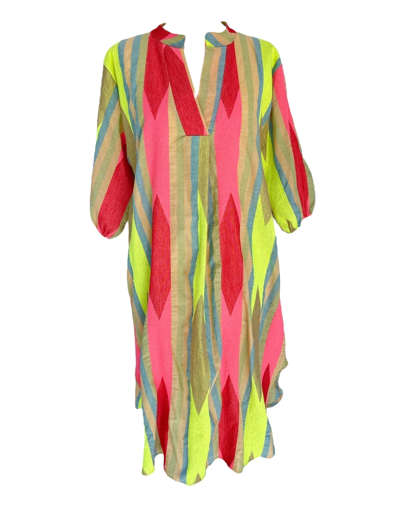 Fina Dam Klänningar Halvlång Ärmar 100% Bomull Elegant Design-2