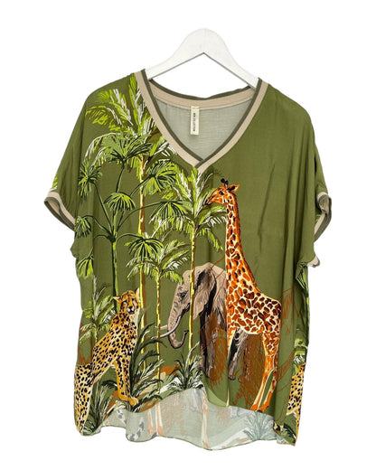 Damenkleid in Safari-Bunt aus 100 % Viskose-1