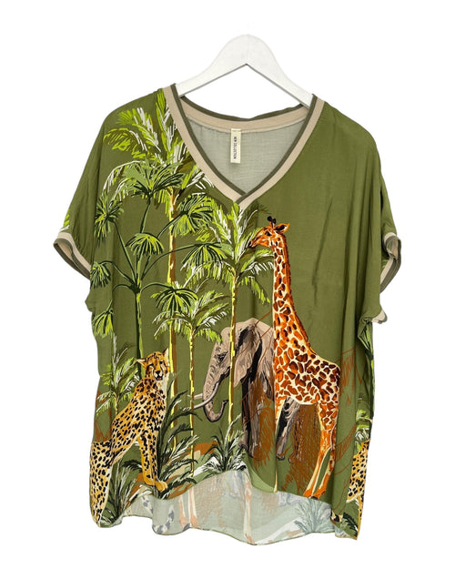 Damenkleid in Safari-Bunt aus 100 % Viskose-1