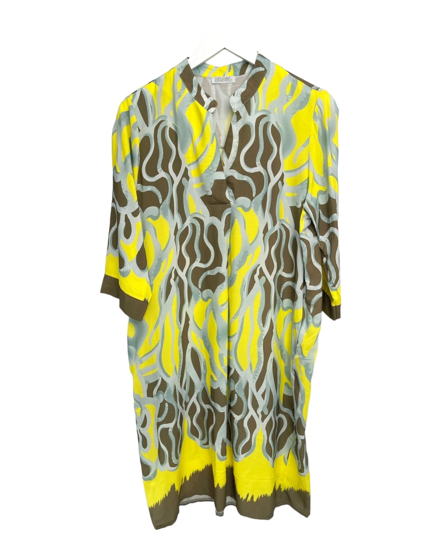 Damklänning V-Neck 100% Viskos Fina Dam Klänningar-1