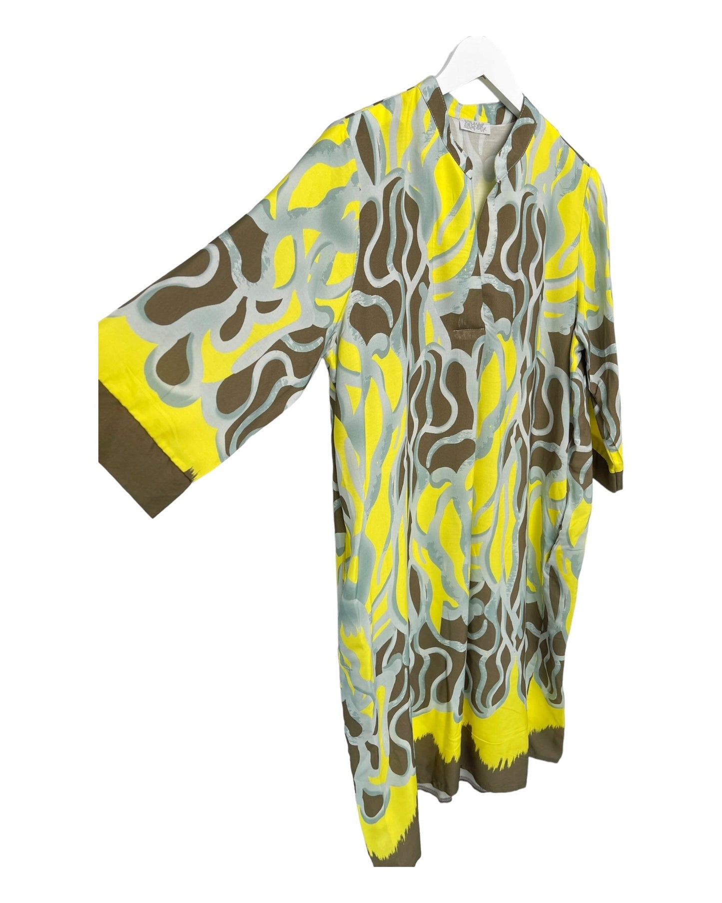 Damklänning V-Neck 100% Viskos Fina Dam Klänningar-3