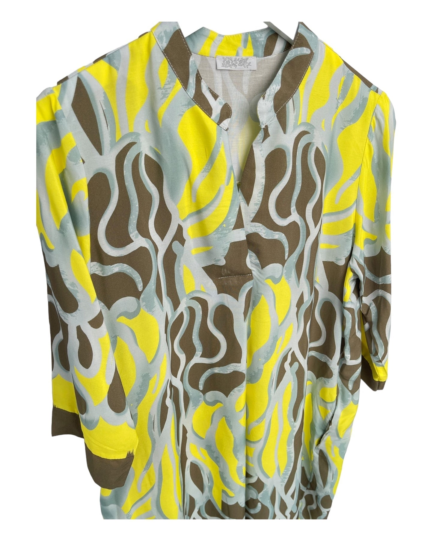 Damklänning V-Neck 100% Viskos Fina Dam Klänningar-4