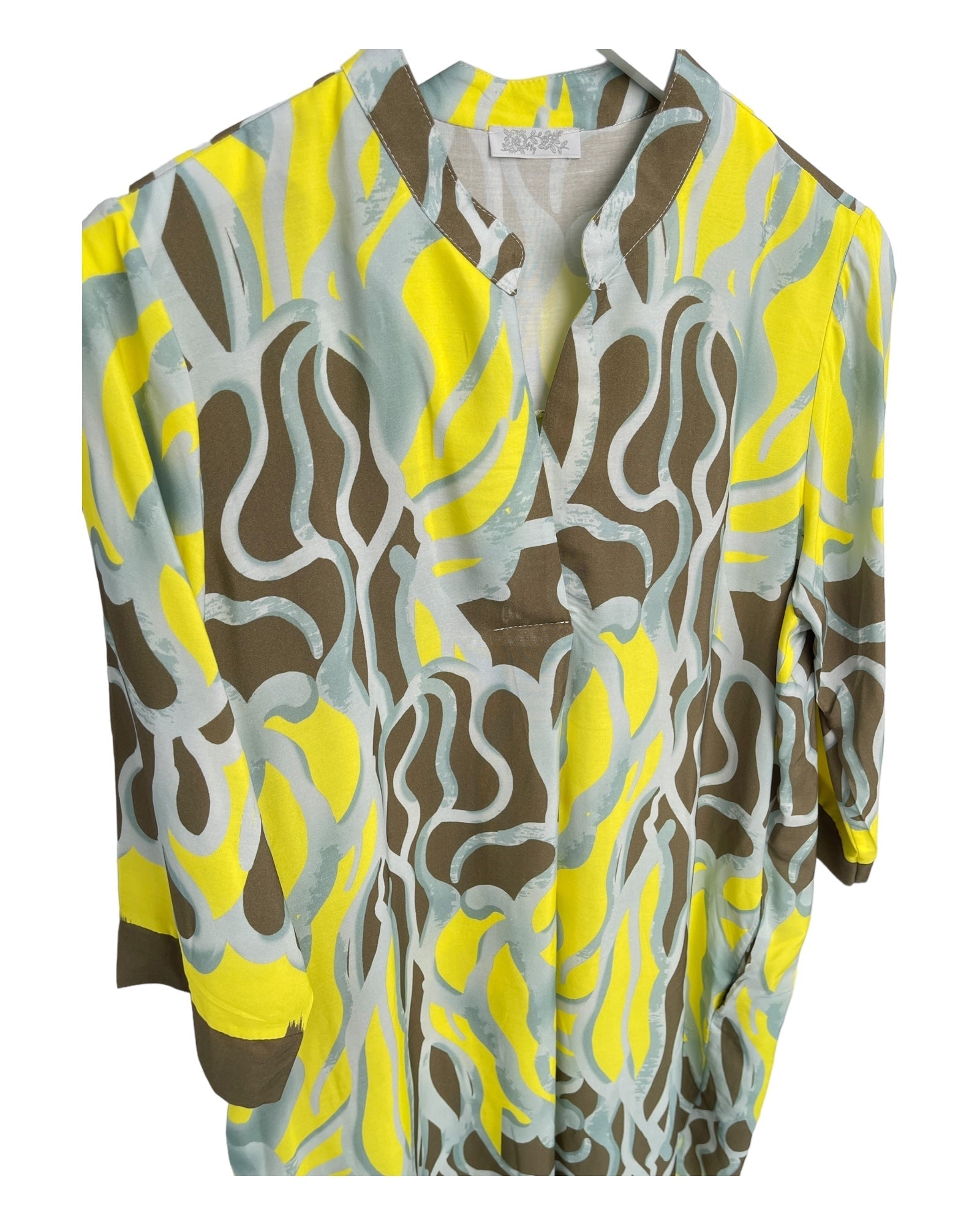 Damklänning V-Neck 100% Viskos Fina Dam Klänningar-4