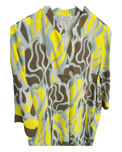 Damklänning V-Neck 100% Viskos Fina Dam Klänningar-4