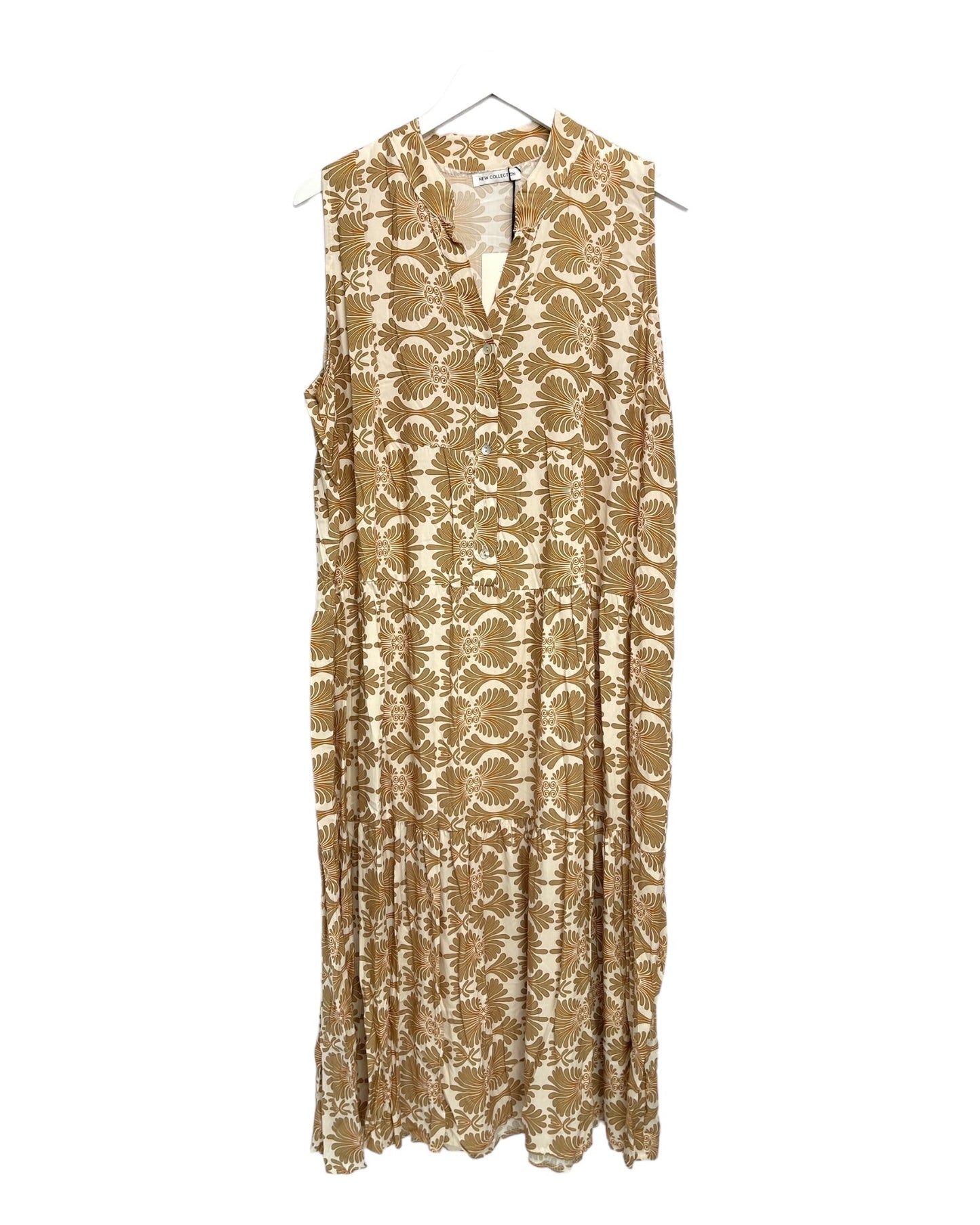 Fina Damklänningar V-hals i 100% Viskos med Unikt Tryck – Elegant och Bekväm Klänning för Vardag och Fest 1