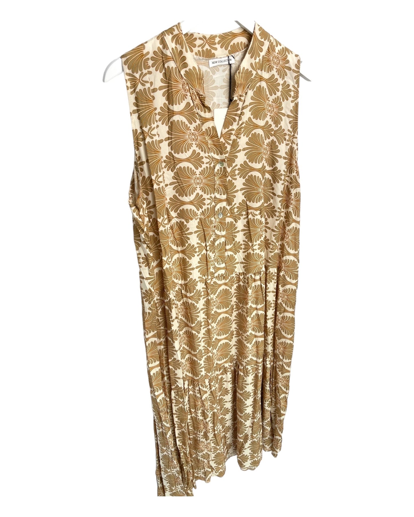 Fina Damklänningar V-hals i 100% Viskos med Unikt Tryck – Elegant och Bekväm Klänning för Vardag och Fest 3