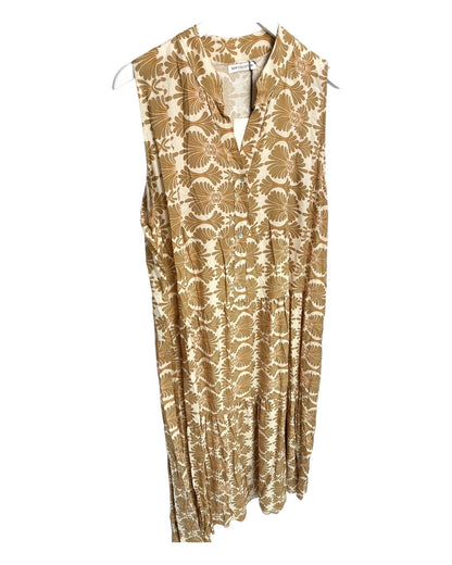 Fina Damklänningar V-hals i 100% Viskos med Unikt Tryck – Elegant och Bekväm Klänning för Vardag och Fest 3