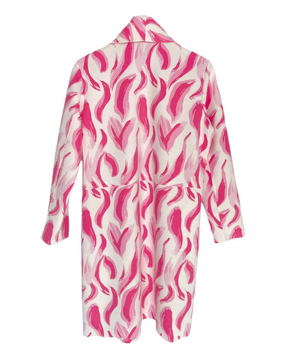 Damklänning Mönstrad Lång Ärmar Polyester med Sidfickor-5