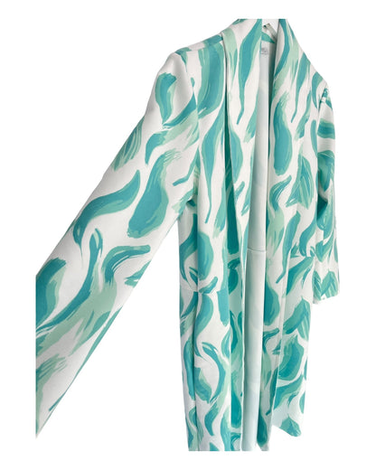 Maxi Klänning Dam Mönstrad Lång Klänning i Polyester med Sidfickor-4