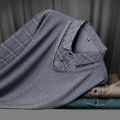 Dam Skjorta Tvådelad Långsluten med Krage i Mjuk Bomull-2