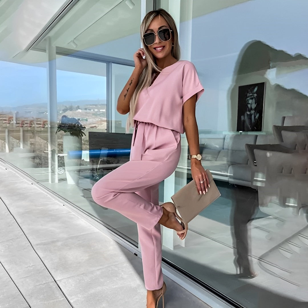 Dam Jumpsuit Modern Design Hög Kvalitet Figurnära Silhuett-2