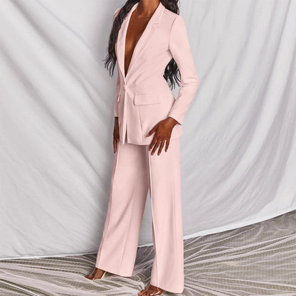 Kvinnors Blazer Set Elegant Polyester Elastan-6