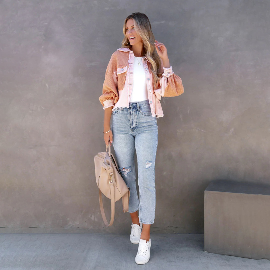 Dam Vinterjacka Lång Andningsbart Material Elegant Design-3