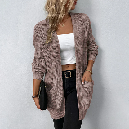 Variant image for Lång Kofta Dam Trendig Akryl Cardigan-13
