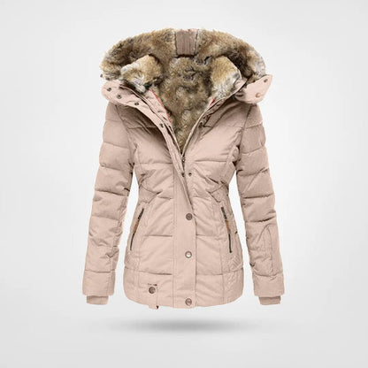 Dam Vinterjacka Sportig Polyester med Huva 10