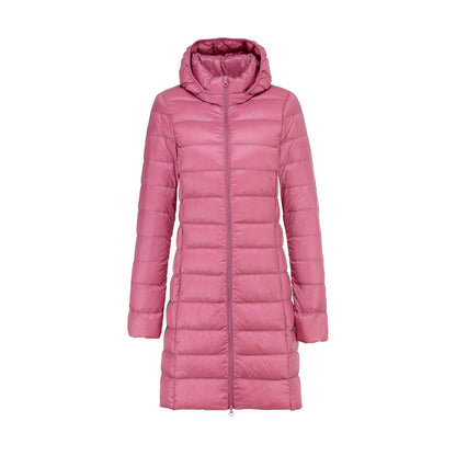 Damjacka Medium Längd Vadderad Polyester för Kalla Dagar-6