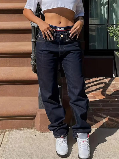 Baggy Jeans Dam med Löst Fit – Vintage-Inspirerade Denimjeans för Avslappnad Stil, Finns i Flera Färger, Storlek XS-2XL 8